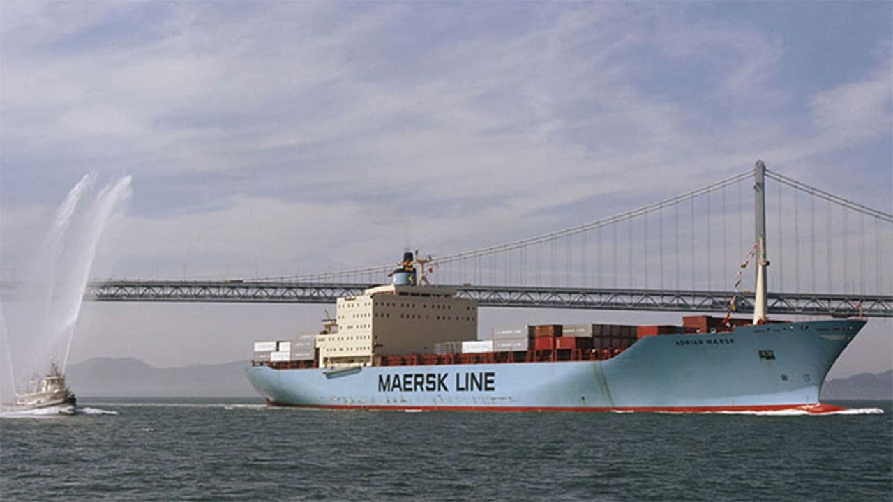Maersk ship sailing