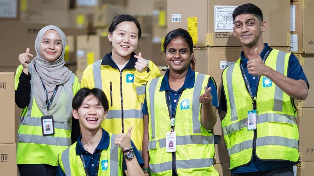Employees at warehouse