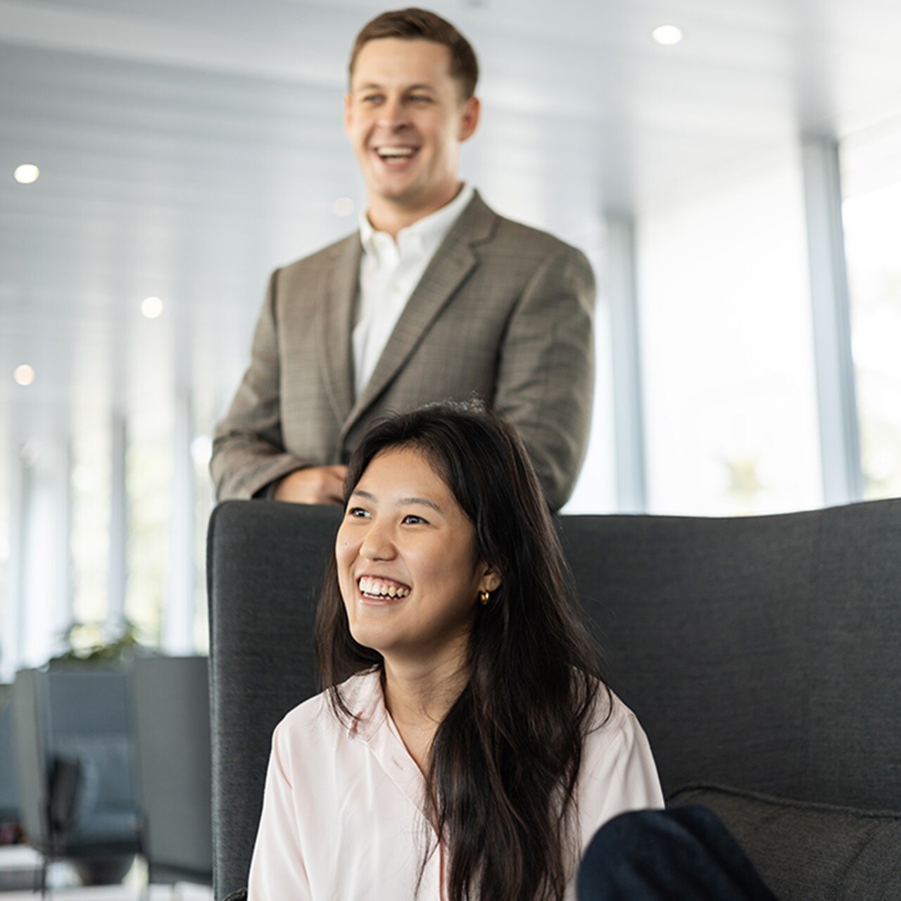 Employees in office meetings