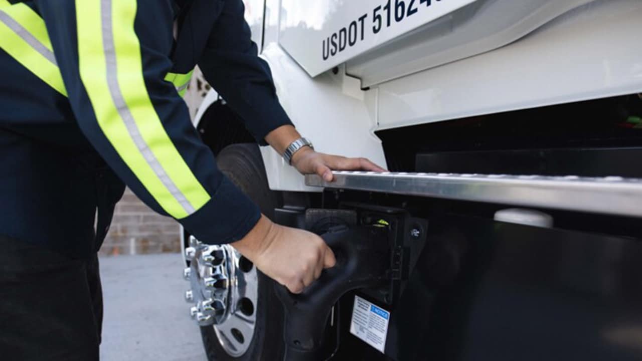 Performance Team_Eletric truck getting charged