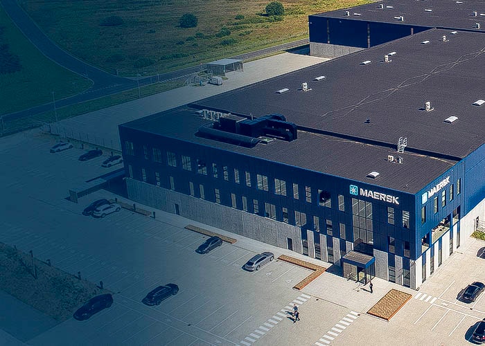 Aerial view of Maersk building