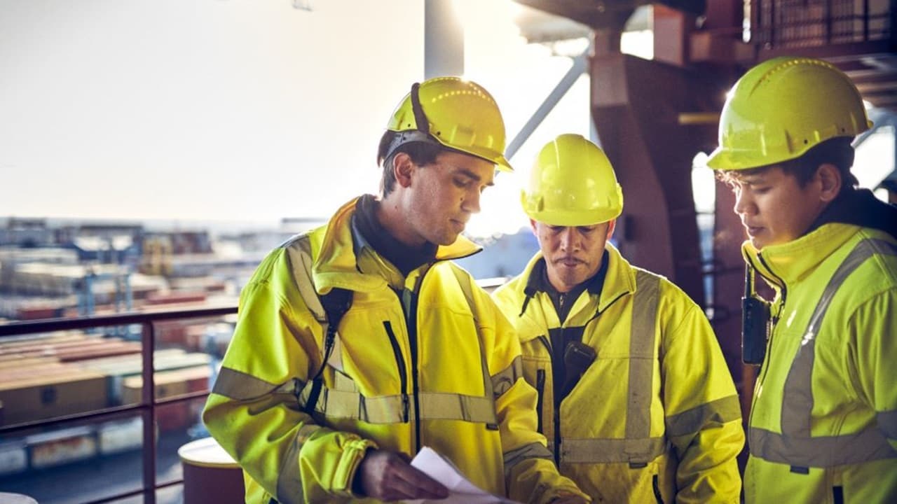 Three workers