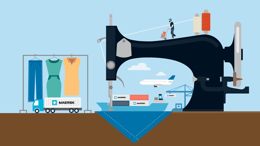 Illustration fashion supply chain 