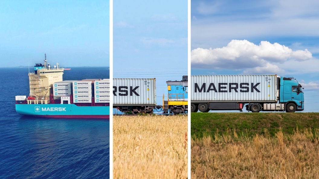 Maersk ocean, inland, and rail transport