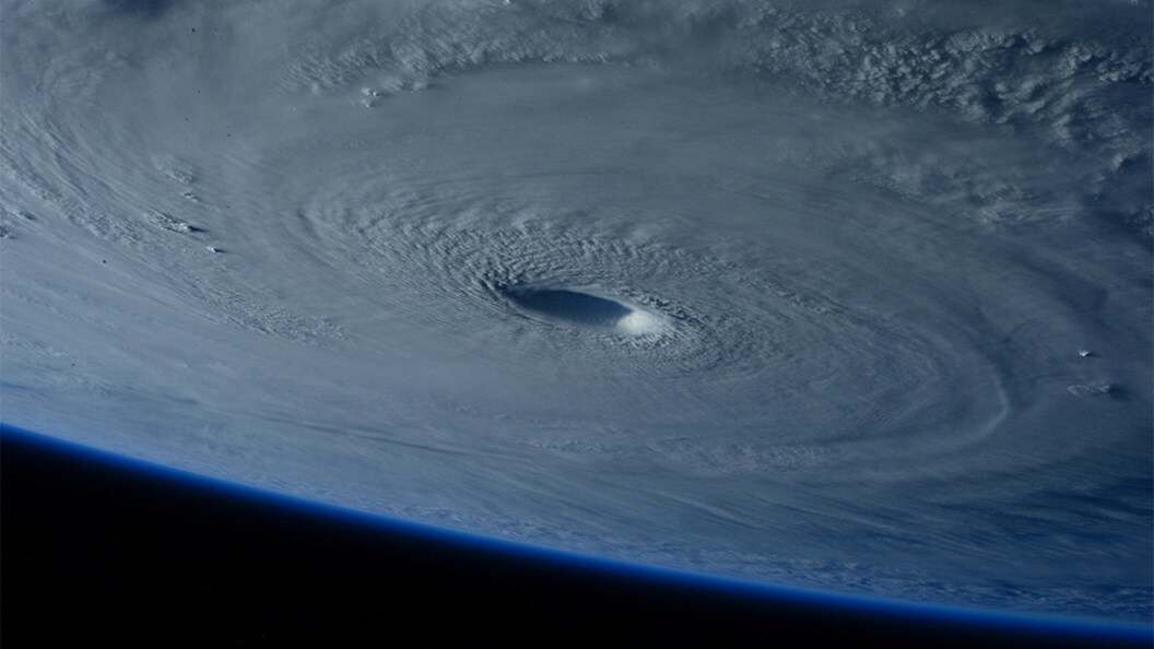 Hurricane seen from space.