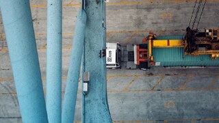 Headshot of a bridge with a pulley on it