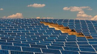 Field of solar panels