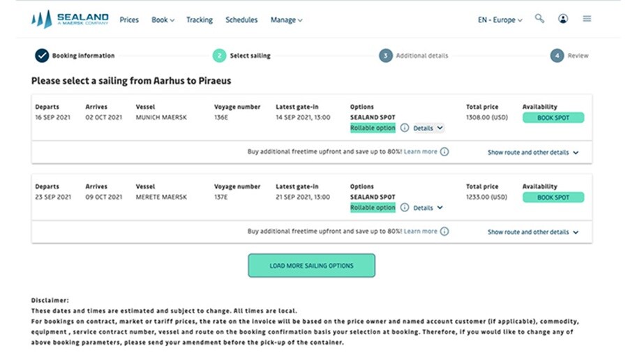 Booking Information Sealand