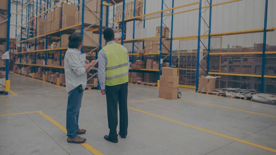 Two male working at the dockyard