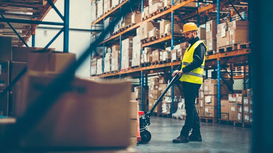 Male working in a warehouse
