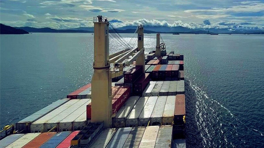 ship on ocean