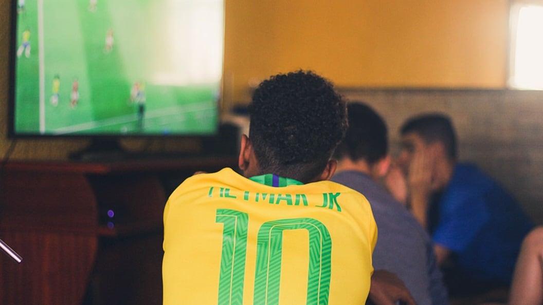 Brazil man watching TV