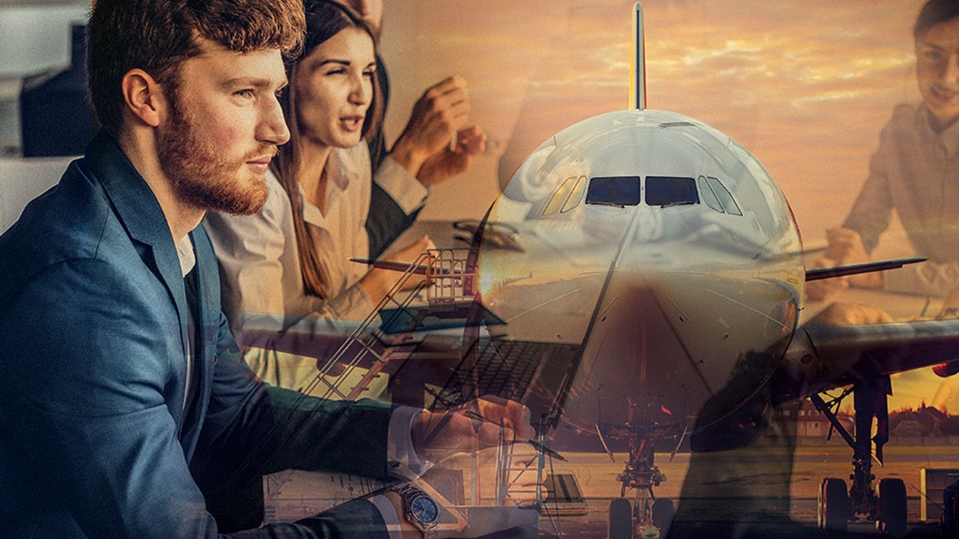 Air freight team in a meeting