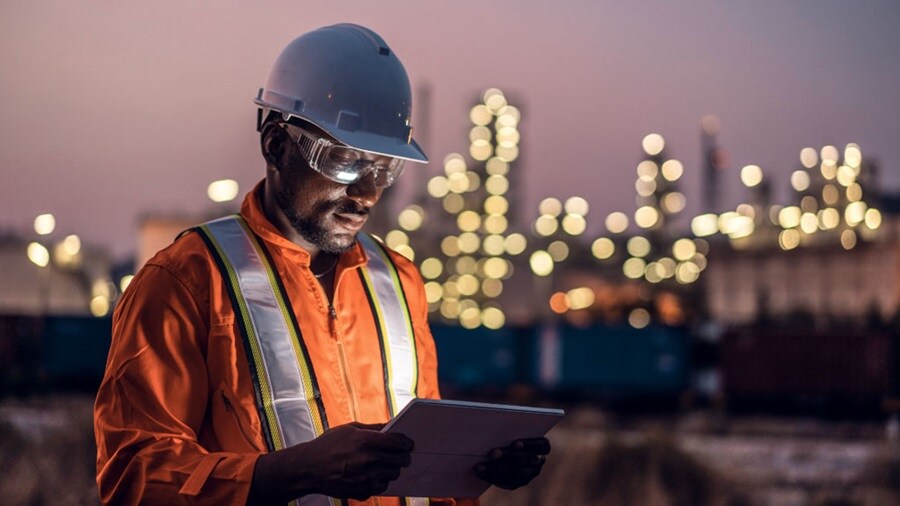 Fleet operations officer using tablet