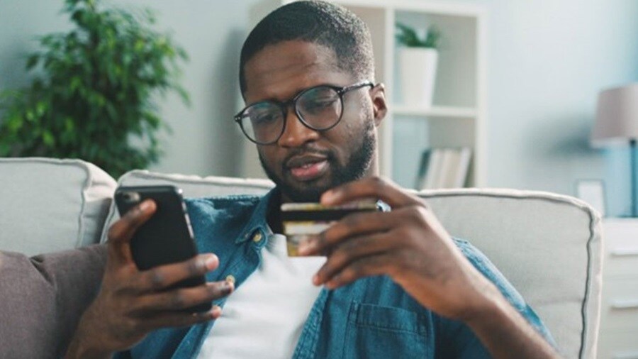 man using phone
