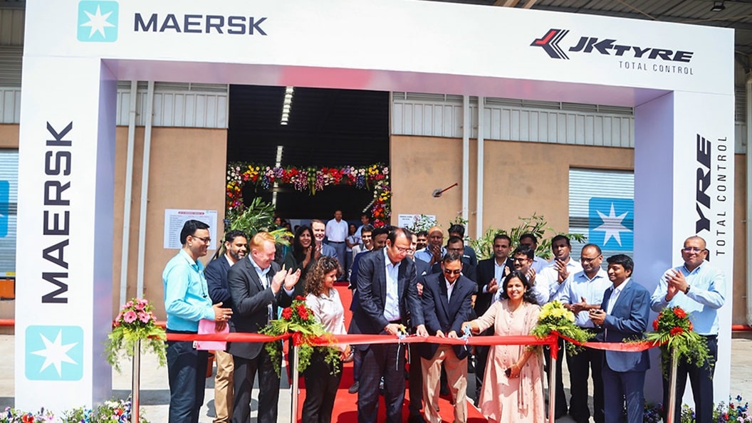 Maersk jktyres ribbon cutting