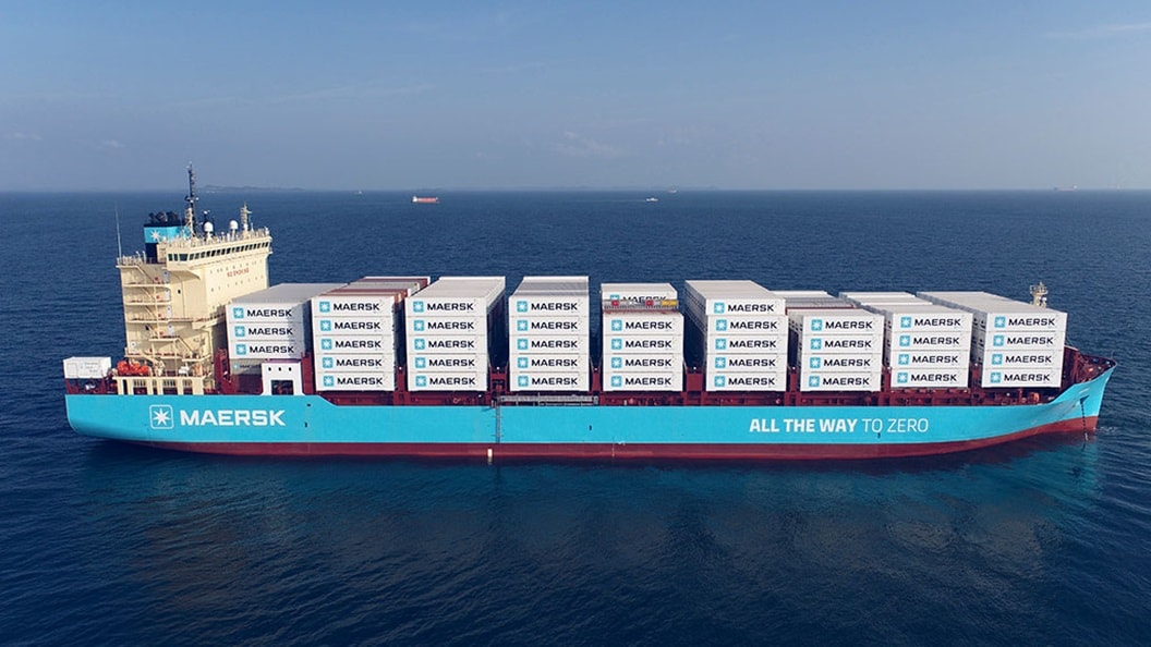 Maersk ship in ocean