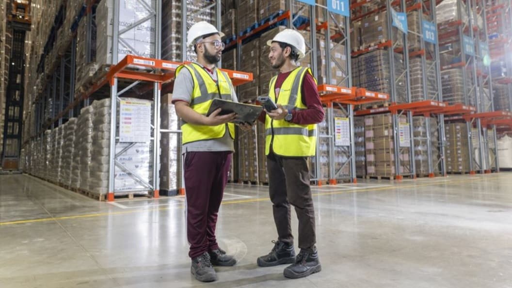 Employees working in warehosue