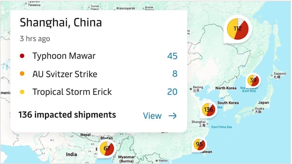 一张详细地图，清晰标注了中国主要城市的地理位置，便于导航识别。